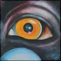 Augenblick eines Mandrills; Acryl auf Leinwand;
30 x 30 cm